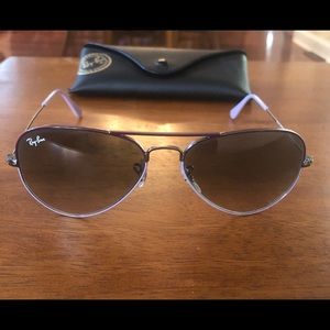 Ray-Ban Aviator Sunglasses _ Purple
